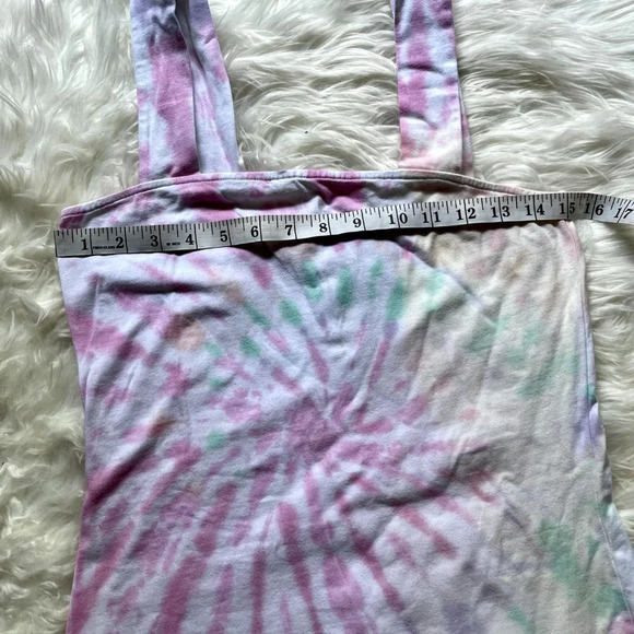 N:philanthropy Tie Dye Square Neck Fitted Midi Jersey High Slit Dress size L - Picture 6 of 9